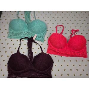 Victorias Secret Pink Lot of 3 xs formed Cup Bralettes Bra Tops Tanks